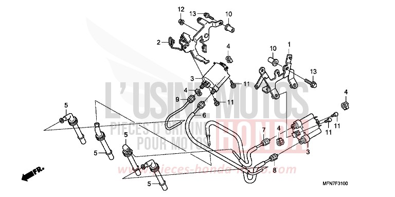ZUENDSPULE von CB1000R ABS PEARL COOL WHITE (NHA16) von 2010